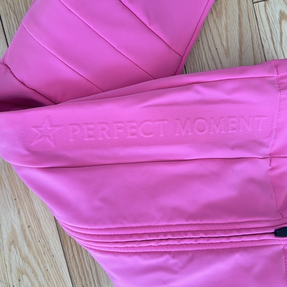 PERFECT MOMENT WOMENS AURORA HIGH WAIST FLARED SKI PANT LARGE COLOR AZALEA PINK - Picture 4 of 7